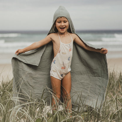 Organic Hooded Towel and Teether Bundle